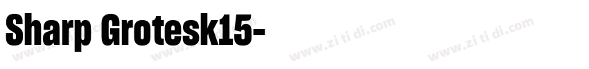 Sharp Grotesk15字体转换